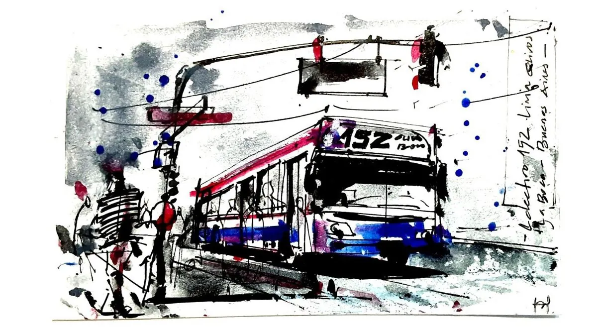 152, tinta y acuarela