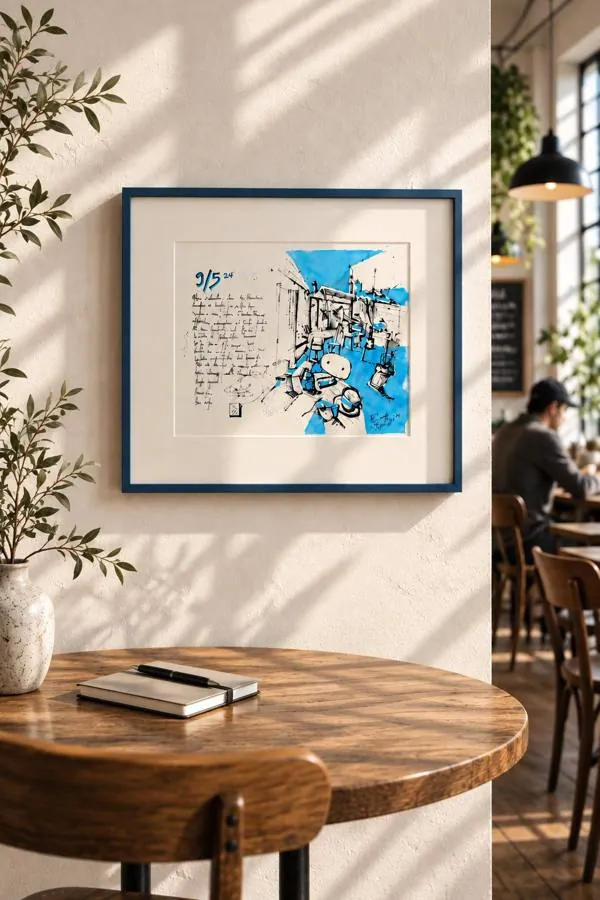Café en invierno, ambientada en un espacio