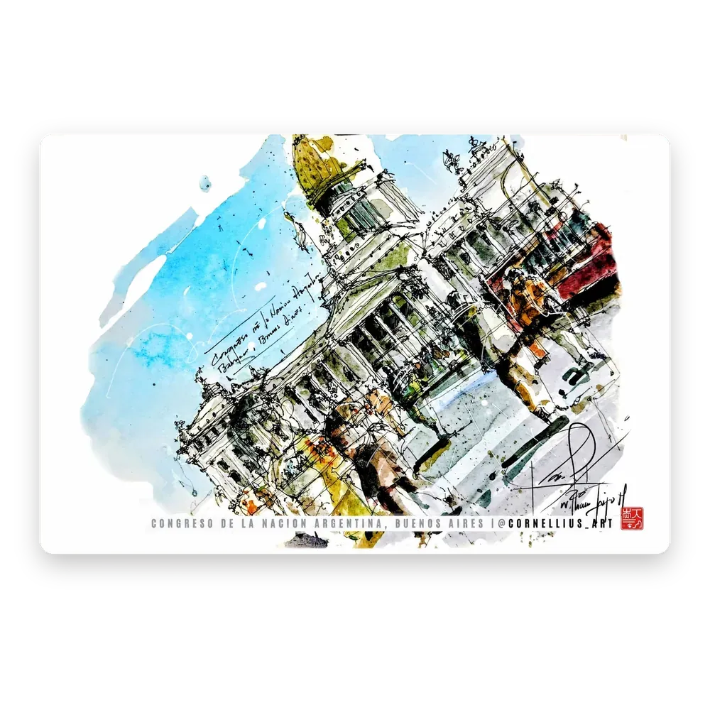 Postal del Congreso de la Nación